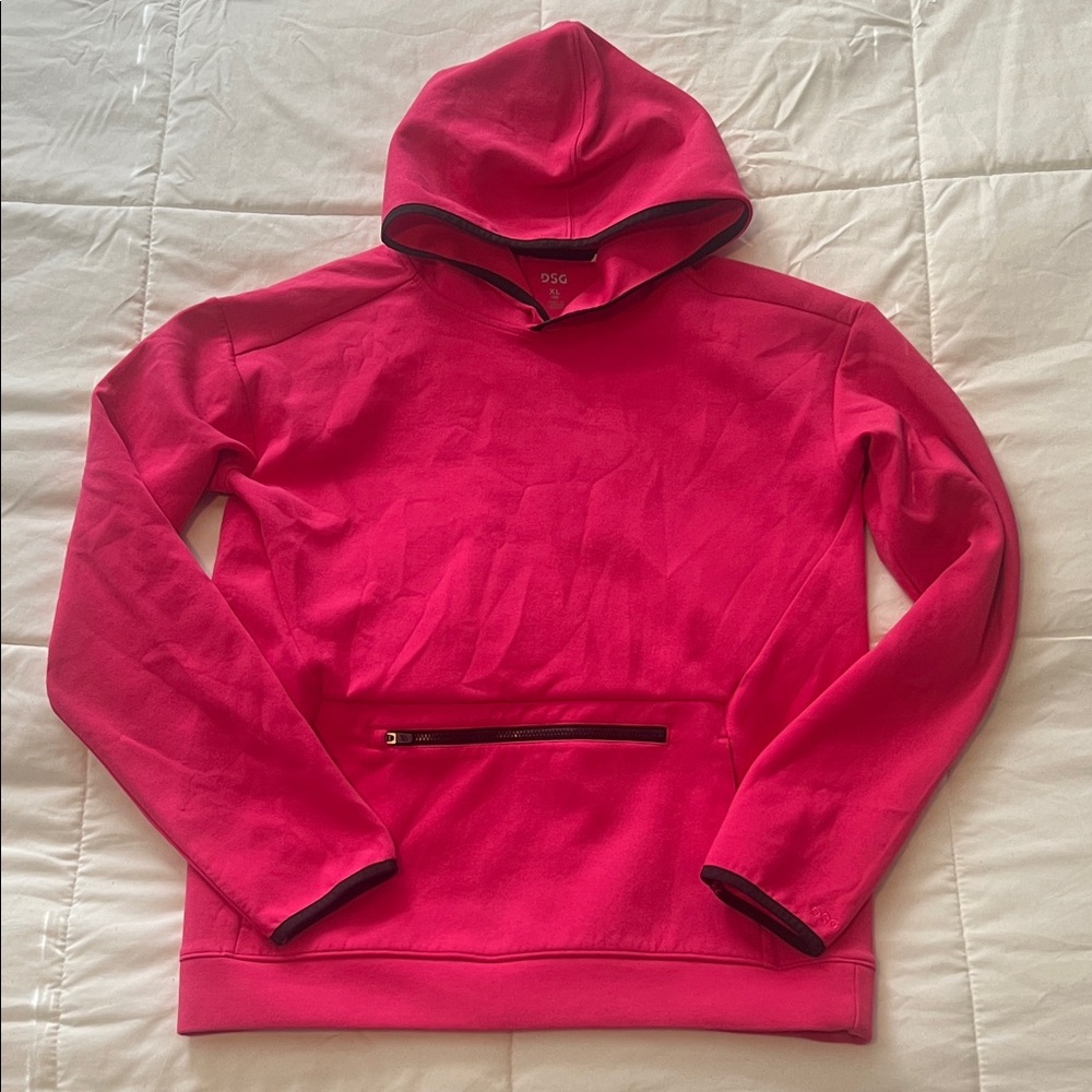 Vibrant Pink Hoodie with Front Pocket